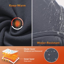 BALEAF Balaclava Face Mask Men Waterproof Ski Mask for Women Cold Weather Fishing Gear Skiing Snowboarding Motorcycle Face Grey