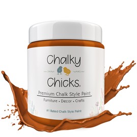 Chalky Chicks Chalk Paint - Chalk Paint for Furniture, Craft Paint, Cabinet Paint, Wood Paint, and Furniture Paint, Spray Paint-Ready for Home Decor - Acorn (Orange) 4 Fl Oz (Pack of 1)
