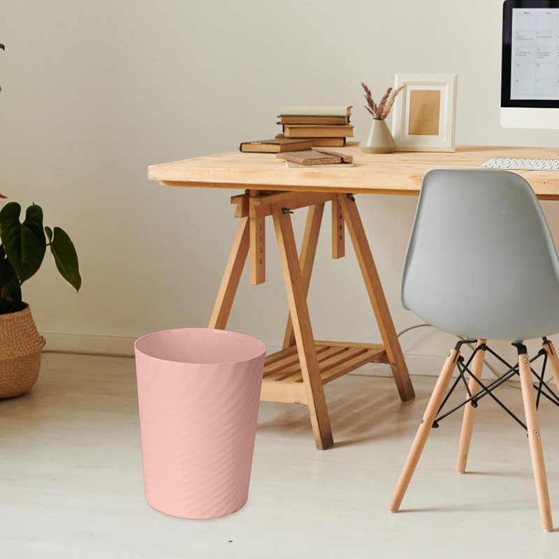 VKPLITE Small Plastic Trash Can - 2 Gallon - Pink