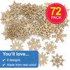 Baker Ross FE984 Snowflake Mini Wooden Shapes - Pack of