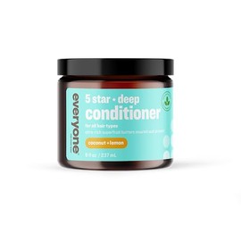 Everyone Hair Care 5 Star Deep Conditioner - Coconut & Lemon, 8 fl oz Bottle, Hair Mask for Dry Damaged Hair, Leave in Conditioner for Moisturizing Tr