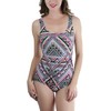 ToBeInStyle Missy Boycut - Bañador de Mujer, Multi Ethnic Geo,