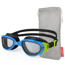 Emsina Kids Swim Goggles, Swimming Goggles for Kids Age 3-10 Boys and Girls BBlueSmokeLens) … …