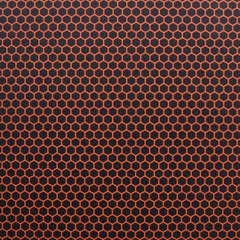 KYDEX Thermoform Sheet - (Honeycomb Camo) - (Hunter Orange/Black - Reversed) - (8in x 12in) - (1 Sheet) - (for Holster Making, Cosplay, Hobby) - (USA Made)