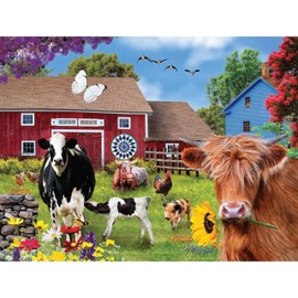 550 Piece Puzzle for Adults Farm Life Karen Burke Country Jigsaw 24X18 by KI Puzzles