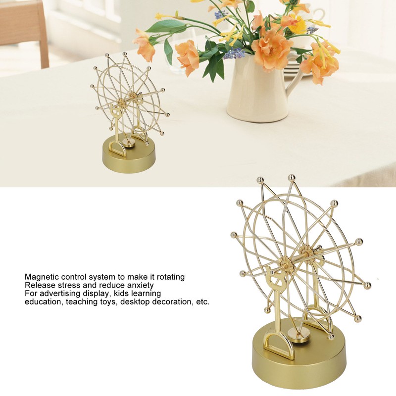 Electronic Ferris Wheel Desk Toy Magnetic Rotation Perpetual Motion Home