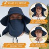 EINSKEY Fishing Hat with Neck Flap, UV Protection Wide Brim