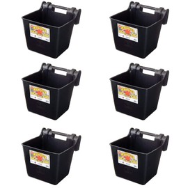 Little Giant HF15BLACK 15 Quart Mountable Plastic Hook Feeder, Black (6 Pack)