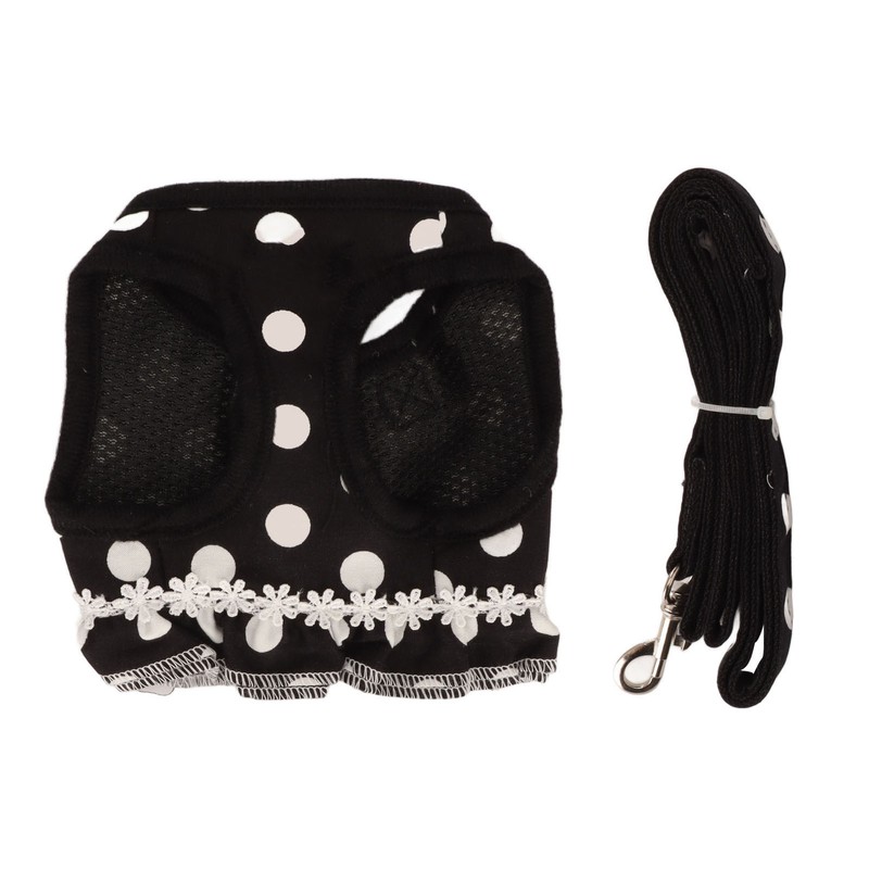 Dog Harness Leash Cute Stylish Polka Dot Pet Vest Traction