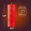 SPAAS Rustic Red Pillar Candles - 2.7" X 7.5" Decorative