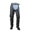 Motorcycle Leather Chaps for Men Biker Riding Cowboy Chaps Black