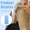 VYIBPDY 72 Piece Platinum Blonde Remy Invisible Silky Straight Real