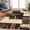 RUGSREAL Washable Rug 5x7 Abstract Circles Area Rug Non Slip