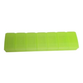 Tupperware Pill Box Small for Travel Portable Pill Box Small Tablet Box for Vitamins Fish Oil and Sweetener (Lime)