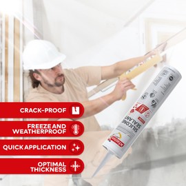 XFasten Clear Silicone Caulk Neutral Cure 10.1 oz (10-Pack) 100% Waterproof Silicone Sealant, Crack and Shrink Resistant, Low Odor, Strong Adhesion Caulking for Kitchen Bath Window Shower Outdoor Use