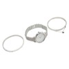 3pcs Women Watch Rhinestone Bracelet Set Accurate Time Stylish Waterproof