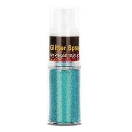 Go Ho Teal Hair and Body Glitter Spray,Holographic Glitter Highlighter Powder Spray,Festival Glitter Dry Powder Makeup for Clothes,Nail Art Decorations Diamond Dust for Nails