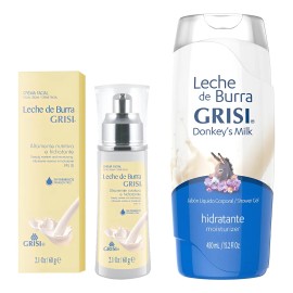 Crema Facial Leche Burra Grisi Jabón Líquido Corporal Mixta Día