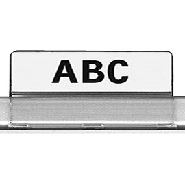 HAN 9001, Sichtreiter für HAN Stützplatten, verschiebbar, beschriftbar, 10er Packung, transparent