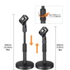 KOLEMO Adjustable Height Stable Desktop Microphone Stand Black with Microphone