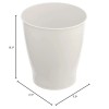 InterDesign iDesign Franklin Compact Round White Trash Can for Home