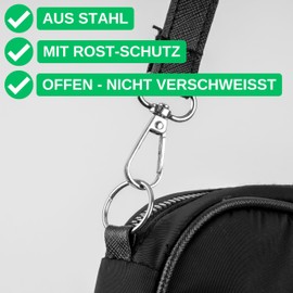 Your Day Mate Metal O Rings Silver Color Non Welded O Ring Opening Round Ring Nickel Plated Steel DIY O Ring Buckle for Webbing, Diameter 25 mm, in silver, 12 x