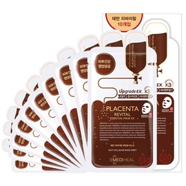 MEDIHEAL PLACENTA REVITAL MASK Face Mask, Pack of 10