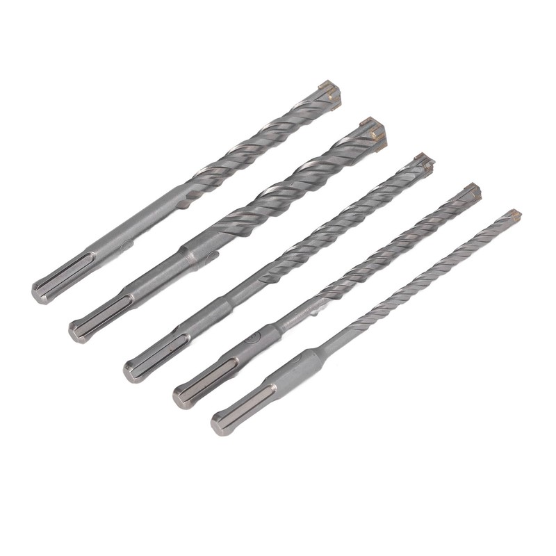 5PCS Masonry Drill Bit Set 40cr Cemented Carbide 160mm Drill