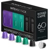 ROSSO CAFFÈ 60 Espresso Coffee Pods for Nespresso Original Machines