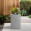Kante 15.7" H Tall Rectangular Concrete Planters, Outdoor Indoor Lightweight
