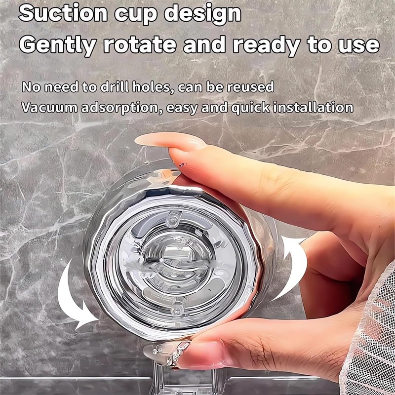 Corrugated Suction Cup Storage Holder Corner Shower Caddy Large Organizer