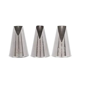 Ateco #881 & #882 & #883 - Juego de 3 puntas de repostería de San Honore, acero inoxidable