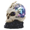 ICE ARMOR 6.75" H Skull with LED Light Glass Globe