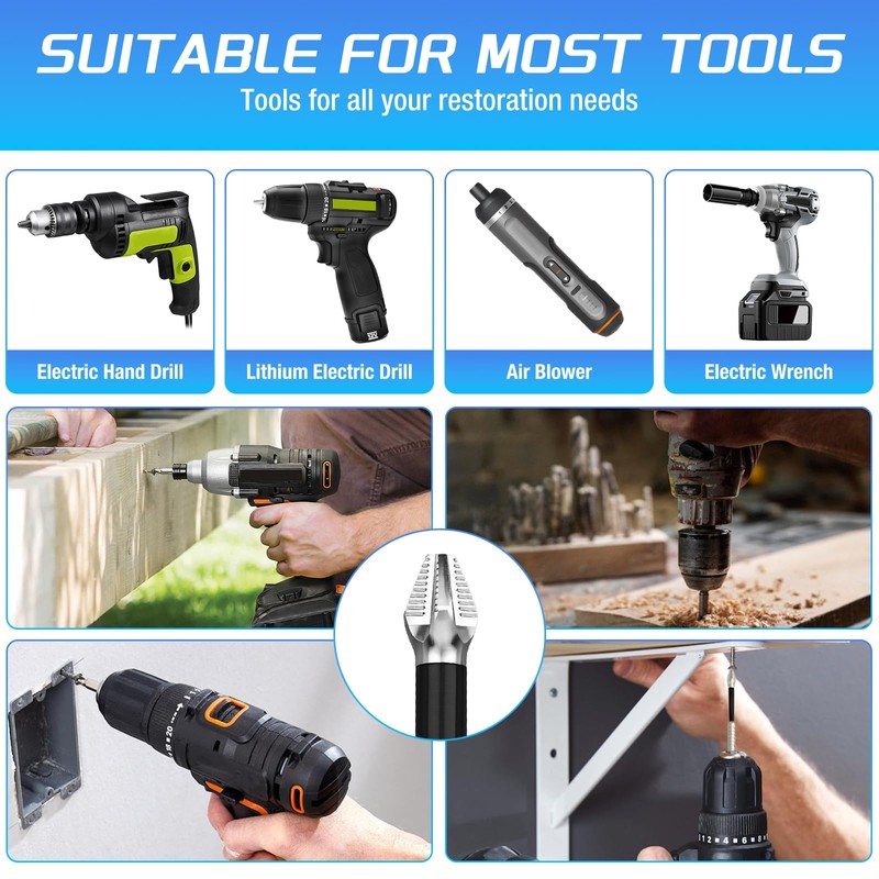 SPOKKI 11 Pcs 25~150L High Magnetic Drill Bit Set, Anti-Slip