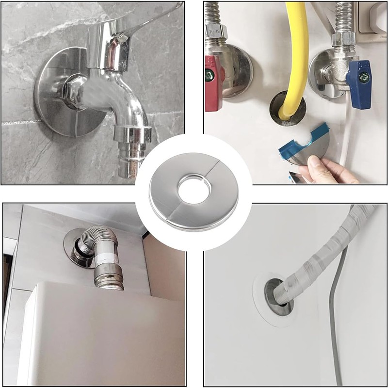 TEOZBLU Set of 4 Heating Pipe Rosette Cover Water Clock