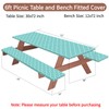 Picnic Table Cover with Bench Covers Waterproof Camping Tablecloth Flannel