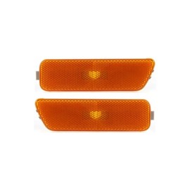 For Volkswagen Jetta 99-05/Golf 99-06/GTI 06-07/Cabrio 99-02 Side Marker Light Driver and Passenger Side | Pair | Front | Lens and Housing | Amber Lens | VW2551104 + VW2550104 | 1JM945072 + 1JM945071
