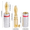 Cleqee 8pcs 24K Gold Plated Banana Plug Speaker Cable Connector
