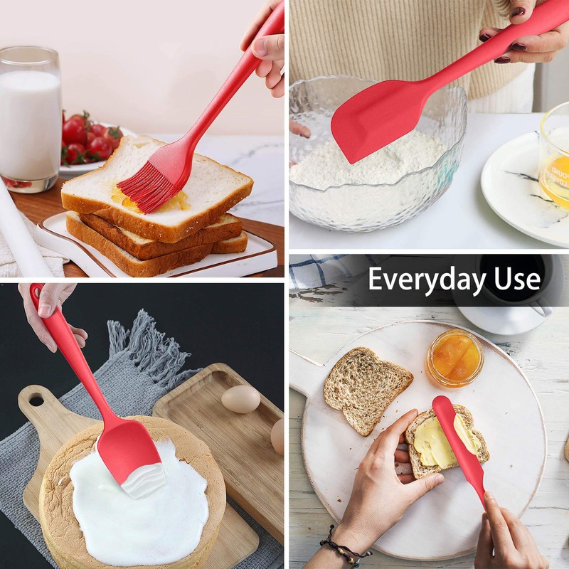 LIANYU 15-Piece Cooking Kitchen Utensils Set with Holder, Silicone Kitchen
