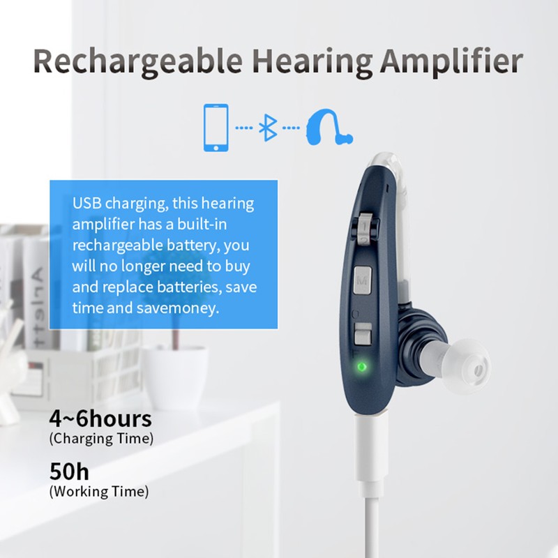 Z-360BT Rechargeable BT Sound Amplifier Hearing Aid for Left and