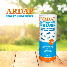Ardap Organic Waste Powder 500 G - Against Flies, Maggots, Vermin And Bad Odours - Removes Moisture and Prevents Mould