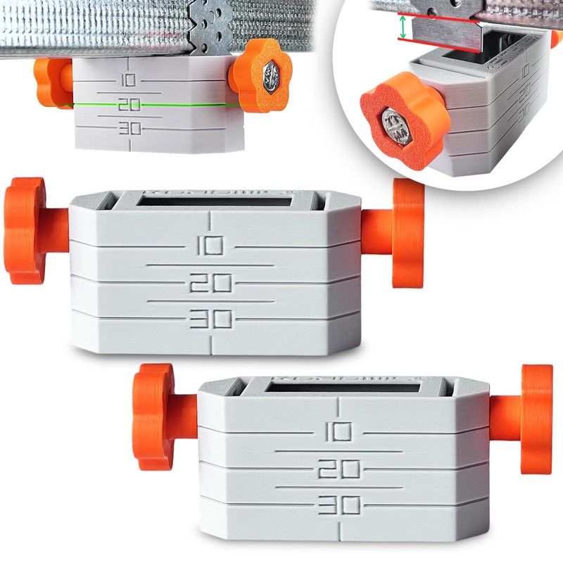 KAJAWIS 2 x Ceiling Levelling Bracket Short Grip Profile CD60