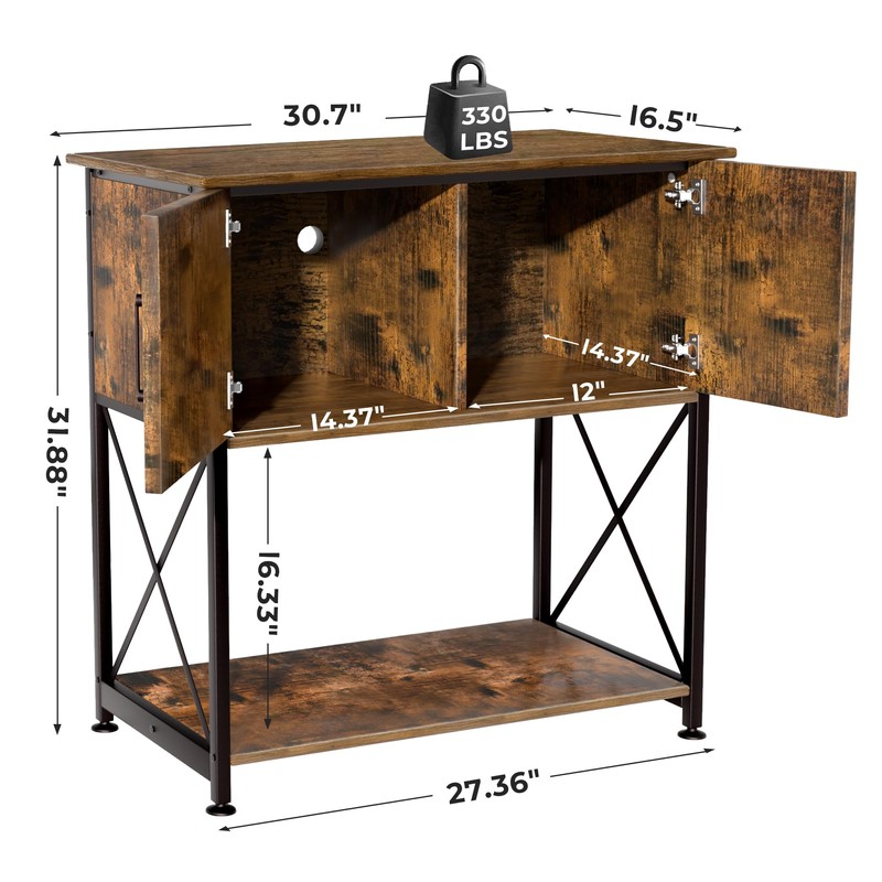 Herture 20-29 Gallon Aquarium Stand Metal Frame Fish Tank Stand