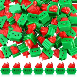 Simgoing 100 Pcs Mini Dumpster Fire Ornament Halloween Employee Appreciation Gifts Bulk Funny Thank You Gifts Resin Dumpster Figurines Desk Accessories for Team Coworkers Teacher (Green)