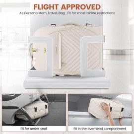 LOVEVOOK Travel Backpack for Women, TSA Personal Item Travel Bag fits 18" Laptop, Carry On Backpack for Weekender Business Hiking, Beige