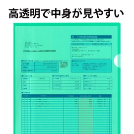 Plus A4 Clear Holder, Pack of 10, green