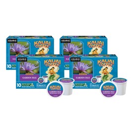 Kauai Coffee Garden Isle Medium Roast - Compatible with Keurig K-Cup Brewers, 10 CT (Pack of 4)
