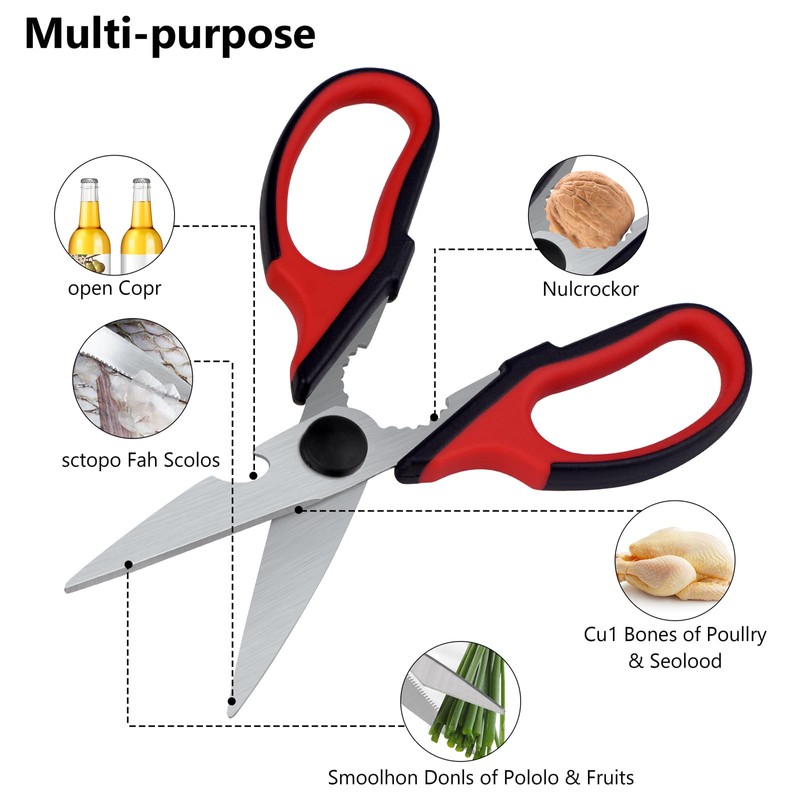 KYDIFS Left Handed Kitchen Scissors and Left Handed Peeler, All