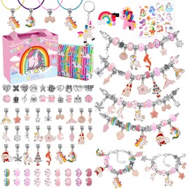 Gifts for Girls, Gift Girls 4 5 6 7 8 9 10 11 12 Years Bracelets DIY Crafts Girls 5 6 7 8 9 10 11 12 Years Toys from 4 5 6 7 8 9 10 11 Years Girls Charm Bracelet Kit