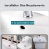 DEAKYNE 2 Pack Sink Overflow Ring Matte Black Bathroom Vanity